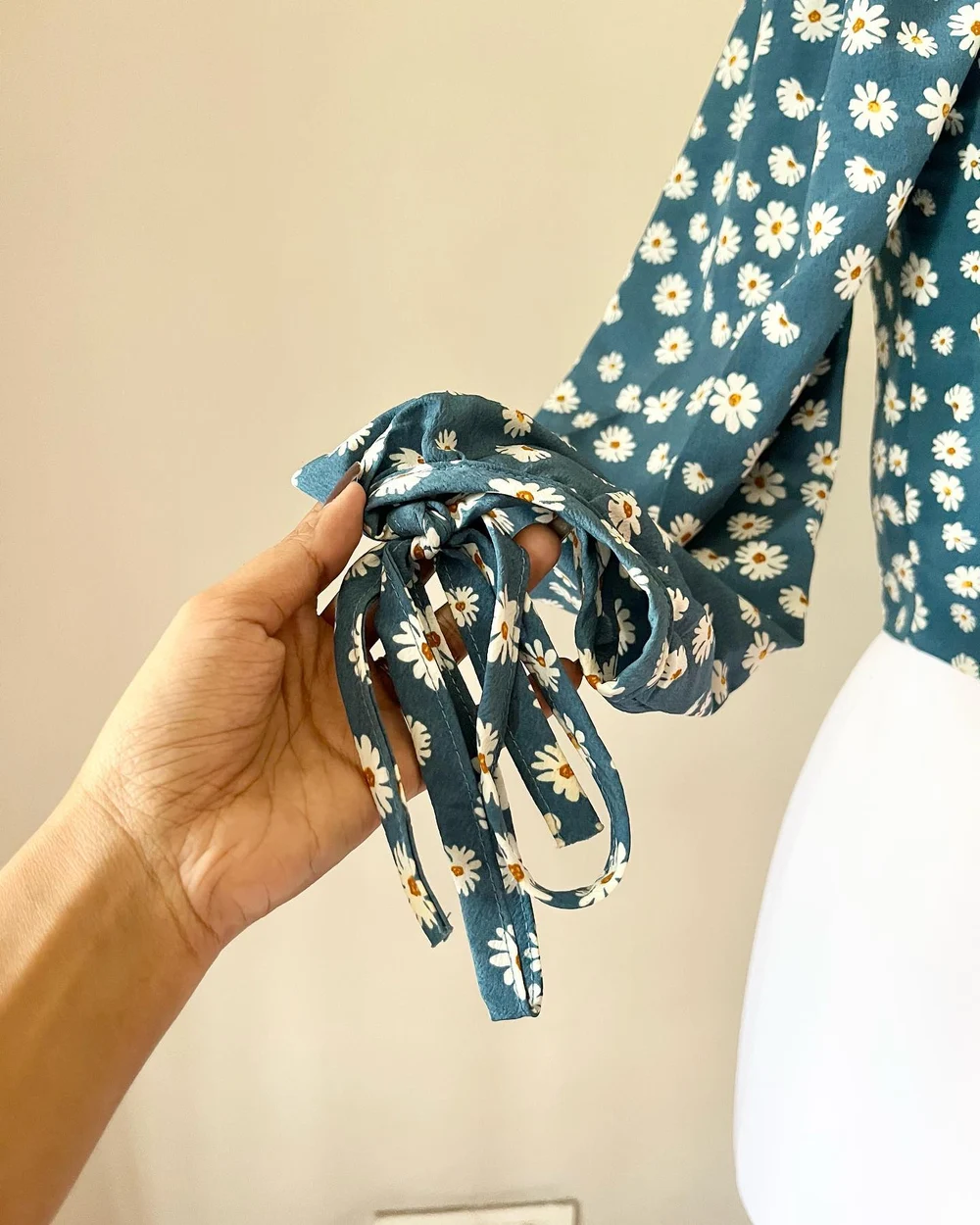 Blue floral top  thumbnail view 2