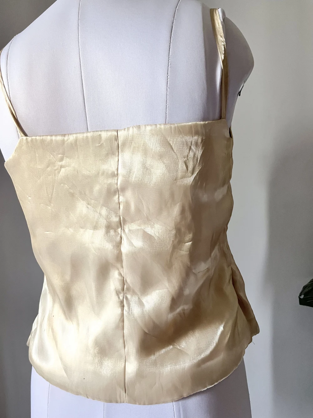 Beige applique flower corset top thumbnail view 2