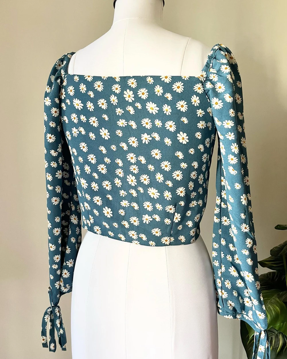 Blue floral top  thumbnail view 3