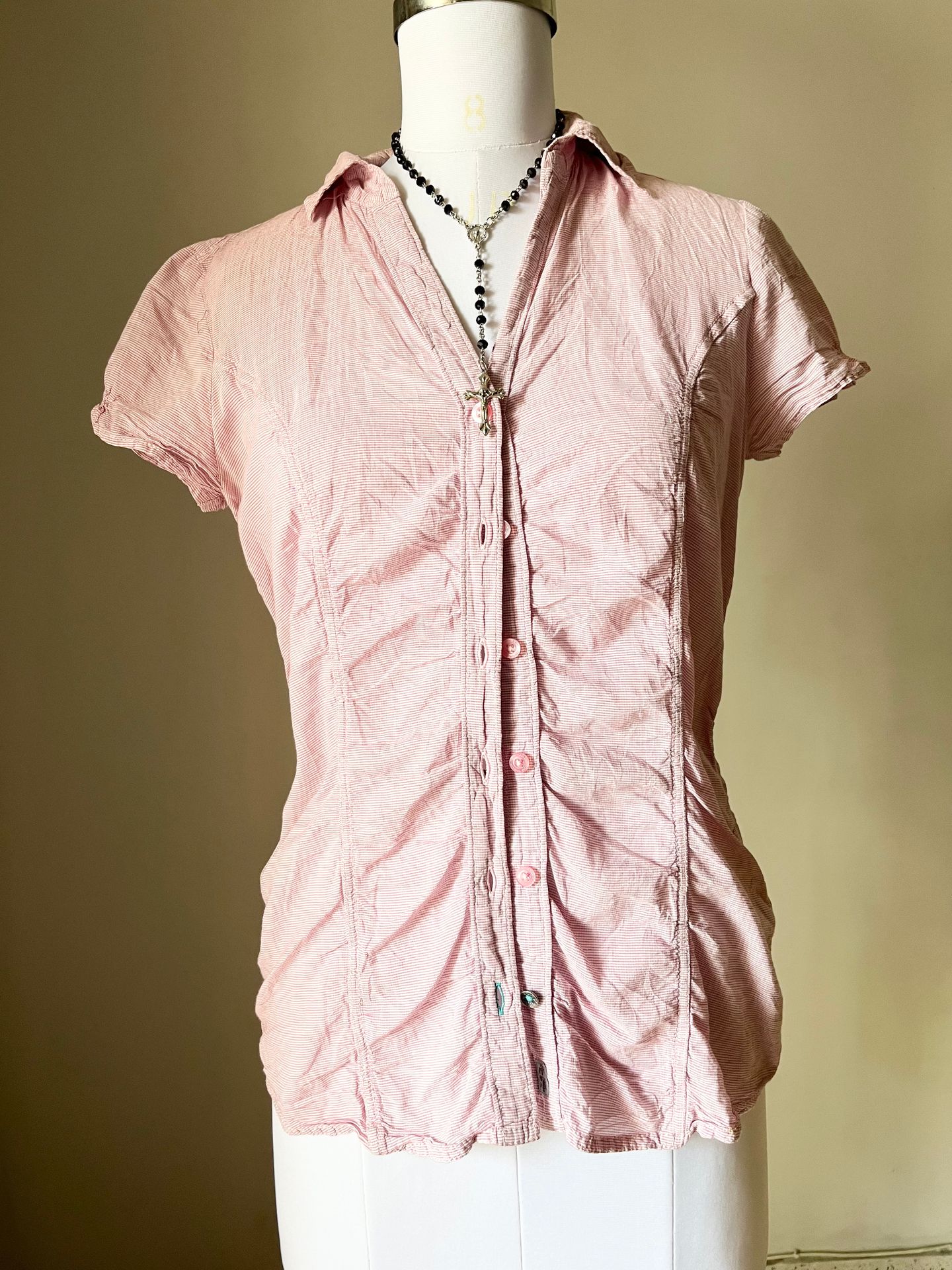 Pink ruched shirt 